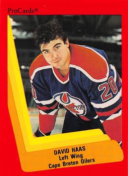 1990-91 ProCards AHL/IHL #220 David Haas Front