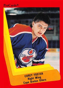 1990-91 ProCards AHL/IHL #231 Corey Foster Front