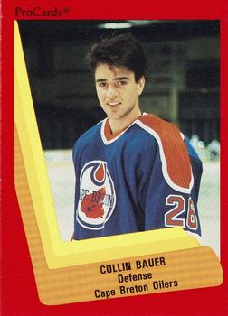 1990-91 ProCards AHL/IHL #238 Collin Bauer Front