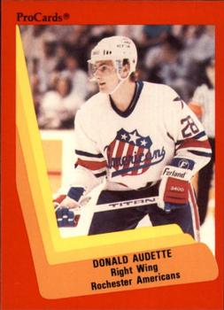 1990-91 ProCards AHL/IHL #289 Donald Audette Front