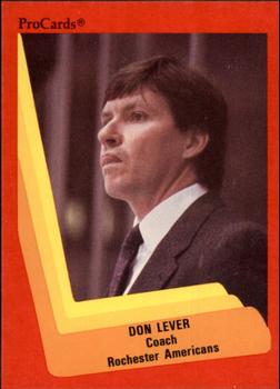 1990-91 ProCards AHL/IHL #293 Don Lever Front
