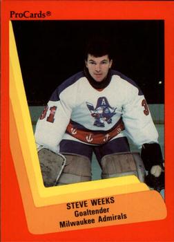 1990-91 ProCards AHL/IHL #331 Steve Weeks Front