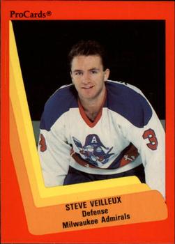 1990-91 ProCards AHL/IHL #332 Steve Veilleux Front