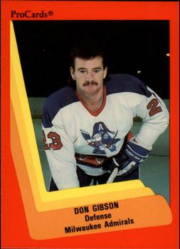 1990-91 ProCards AHL/IHL #340 Don Gibson Front