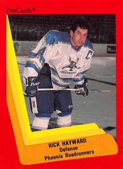 1990-91 ProCards AHL/IHL #345 Rick Hayward Front
