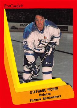 1990-91 ProCards AHL/IHL #354 Stephane Richer Front