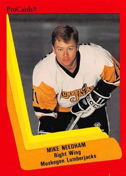 1990-91 ProCards AHL/IHL #375 Mike Needham Front