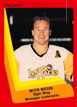 1990-91 ProCards AHL/IHL #376 Mitch Wilson Front