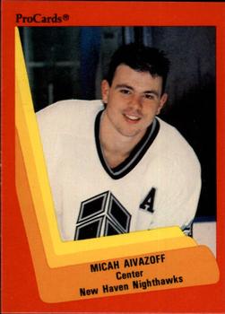 1990-91 ProCards AHL/IHL #417 Micah Aivazoff Front