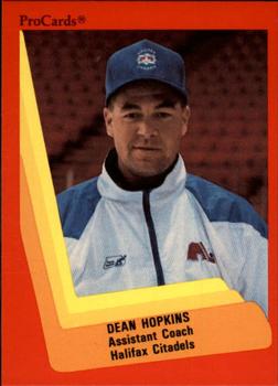 1990-91 ProCards AHL/IHL #446 Dean Hopkins Front