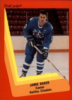1990-91 ProCards AHL/IHL #449 Jamie Baker Front