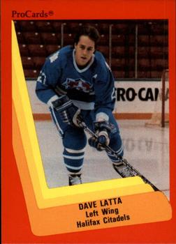 1990-91 ProCards AHL/IHL #461 David Latta Front