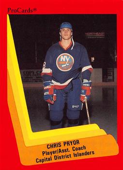 1990-91 ProCards AHL/IHL #499 Chris Pryor Front