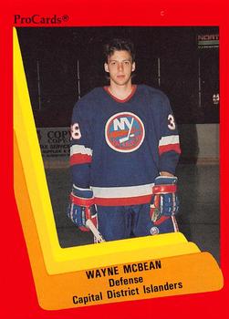1990-91 ProCards AHL/IHL #502 Wayne McBean Front