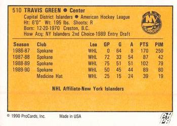 1990-91 ProCards AHL/IHL #510 Travis Green Back