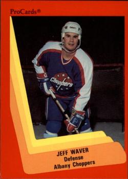 1990-91 ProCards AHL/IHL #523 Jeff Waver Front