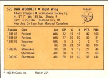 1990-91 ProCards AHL/IHL #528 Dan Woodley Back