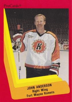 1990-91 ProCards AHL/IHL #543 John Anderson Front