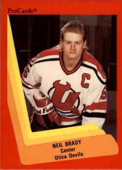 1990-91 ProCards AHL/IHL #568 Neil Brady Front