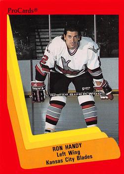 1990-91 ProCards AHL/IHL #582 Ron Handy Front