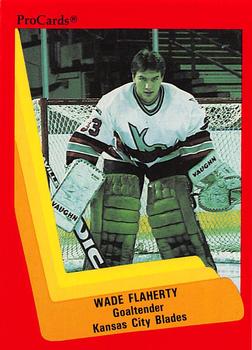 1990-91 ProCards AHL/IHL #601 Wade Flaherty Front