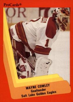 1990-91 ProCards AHL/IHL #609 Wayne Cowley Front