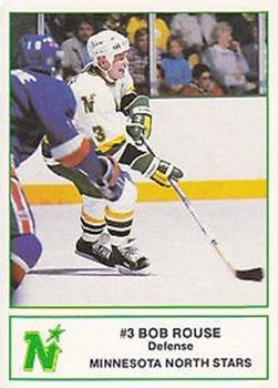 1986-87 Minnesota North Stars Fire Safety #9 Bob Rouse Front