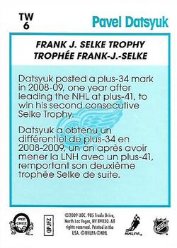 2009-10 O-Pee-Chee - Trophy Winners #TW6 Pavel Datsyuk Back