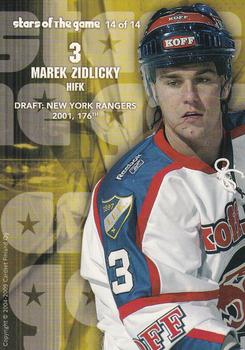 2004-05 Cardset Finland - Stars of the Game #14 Marek Zidlicky Back