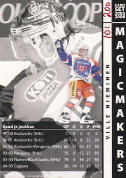 2005-06 Cardset Finland - Magicmakers Holo-Gold #15 Ville Nieminen Back