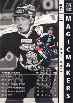 2005-06 Cardset Finland - Magicmakers Holo-Silver #5 Riku Hahl Back
