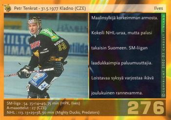 2002-03 Cardset Finland #276 Petr Tenkrat Back