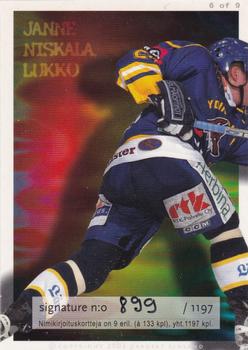 2002-03 Cardset Finland - Signatures Series 2 #NNO Janne Niskala Back