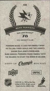 2009-10 Upper Deck Champ's #108 Benn Ferriero Back