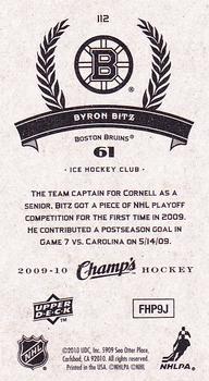 2009-10 Upper Deck Champ's #112 Byron Bitz Back