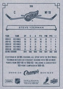 2009-10 Upper Deck Champ's #39 Steve Yzerman Back