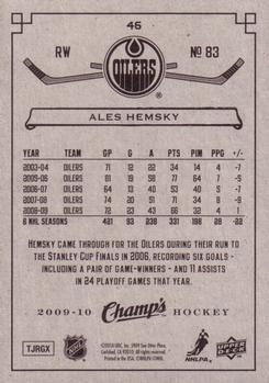 2009-10 Upper Deck Champ's #46 Ales Hemsky Back