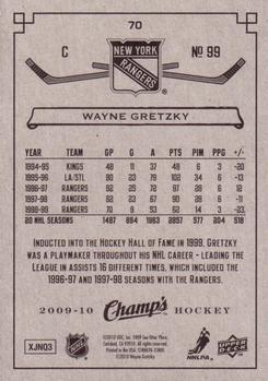 2009-10 Upper Deck Champ's #70 Wayne Gretzky Back