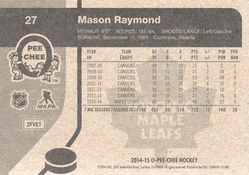 2014-15 O-Pee-Chee - Retro #27 Mason Raymond Back