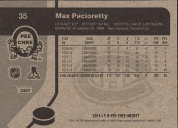 2014-15 O-Pee-Chee - Retro #35 Max Pacioretty Back
