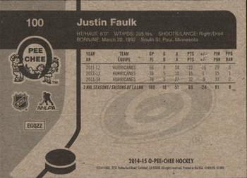 2014-15 O-Pee-Chee - Retro #100 Justin Faulk Back
