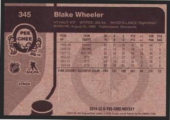2014-15 O-Pee-Chee - Retro #345 Blake Wheeler Back