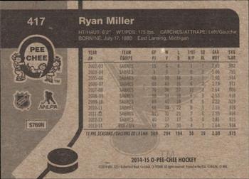 2014-15 O-Pee-Chee - Retro #417 Ryan Miller Back