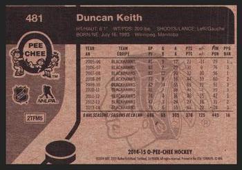 2014-15 O-Pee-Chee - Retro #481 Duncan Keith Back