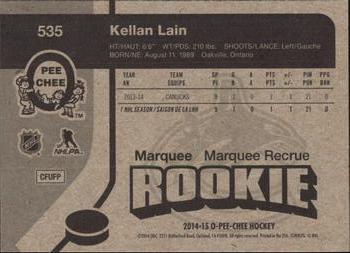 2014-15 O-Pee-Chee - Retro #535 Kellan Lain Back