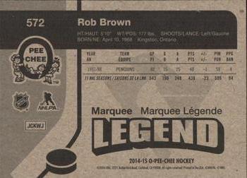 2014-15 O-Pee-Chee - Retro #572 Rob Brown Back