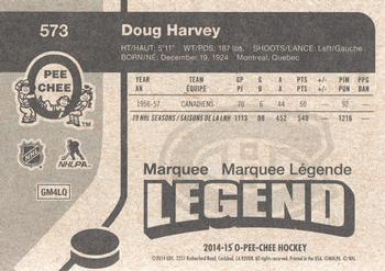 2014-15 O-Pee-Chee - Retro #573 Doug Harvey Back