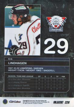 2010-11 SHL Elitset #226 Erik Lindhagen Back