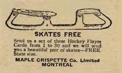 1924-25 Maple Crispette (V130) #26 Charlie Langlois Back