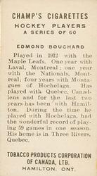 1924-25 Champ's Cigarettes (C144) #NNO Edmond Bouchard Back